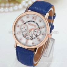 Hot sale leather strap geneva brand watch